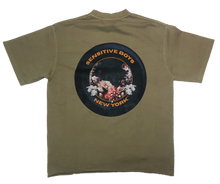 Load image into Gallery viewer, &quot;Flower Tire&quot; Oversized Raw Hem Tee - Khaki
